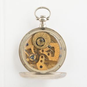 Orologio da tasca svizzero  per il mercato cinese,1840 circa, cassa in argento,  quadrante in smalto bianco, movimento con scappamento ad ancora, carica a chiavetta lancetta secondi centrale  - Asta Pocket Watches - Associazione Nazionale - Case d'Asta italiane