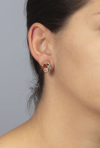 Repossi. Orecchini con tormaline multicolor e quarzo  - Asta Gioielli - Associazione Nazionale - Case d'Asta italiane