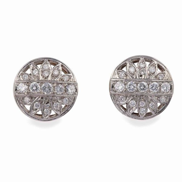 Orecchini con diamanti  - Asta Gioielli - Associazione Nazionale - Case d'Asta italiane