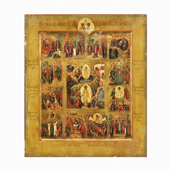 Scuola russa, fine sec. XVIII - inizi XIX  - Asta ASTA A TEMPO I DIPINTI ANTICHI - Associazione Nazionale - Case d'Asta italiane