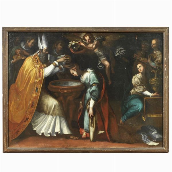 Scuola lombarda sec. XVII  - Asta ASTA A TEMPO I DIPINTI ANTICHI - Associazione Nazionale - Case d'Asta italiane