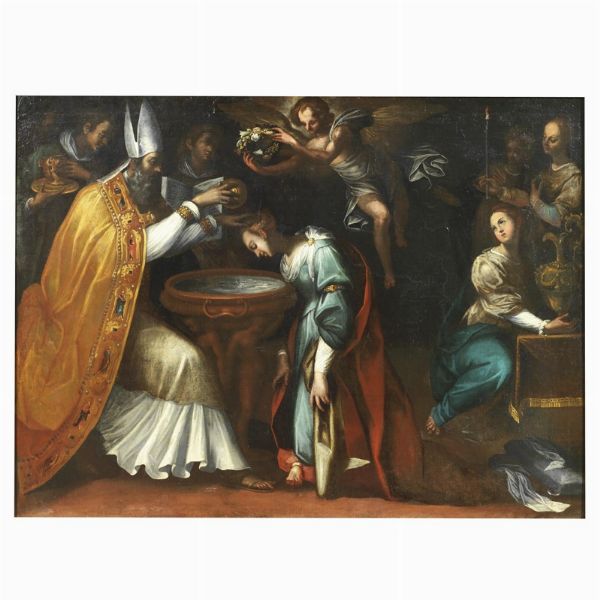 Scuola lombarda sec. XVII  - Asta ASTA A TEMPO I DIPINTI ANTICHI - Associazione Nazionale - Case d'Asta italiane