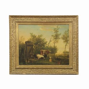 Scuola olandese, sec. XVIII  - Asta ASTA A TEMPO I DIPINTI ANTICHI - Associazione Nazionale - Case d'Asta italiane