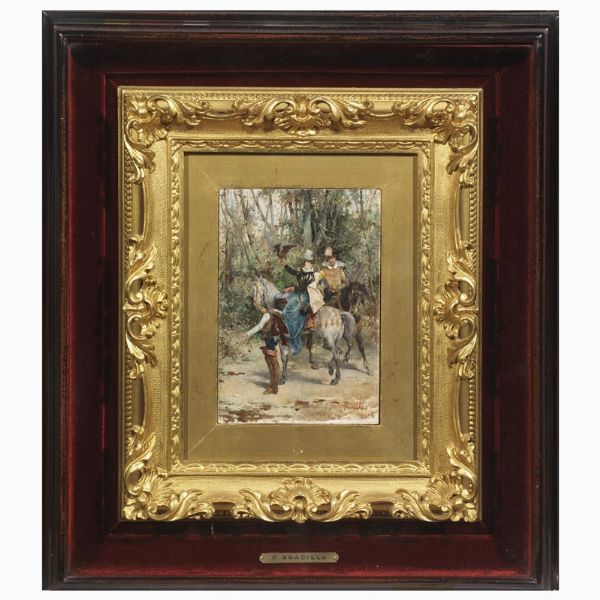 Francisco Pradilla y Ortiz  - Asta ASTA A TEMPO | DIPINTI, DISEGNI E SCULTURE DEL SECOLO XIX - Associazione Nazionale - Case d'Asta italiane