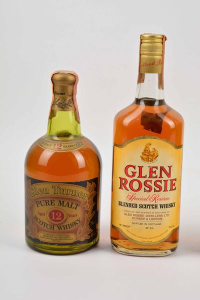 Glen Turner, Glen Rossie, Glen Urquhart, Scotch Whisky Whisky  - Asta Whisky & Co. - Associazione Nazionale - Case d'Asta italiane