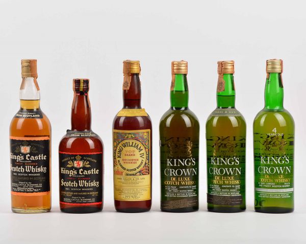 King's Castle, King William IV, King's Crown, Scotch Whisky  - Asta Whisky & Co. - Associazione Nazionale - Case d'Asta italiane