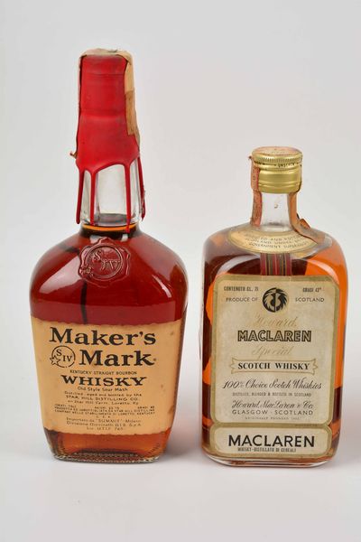 Maclarem, Mackinlay's, James Martin's, Mackintosh, Scotch Whisky,<BR>Bourbon Makers Mark  - Asta Whisky & Co. - Associazione Nazionale - Case d'Asta italiane