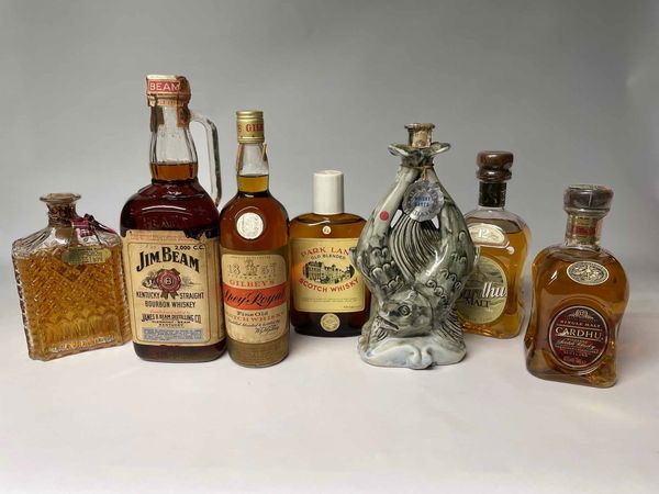 Park Lane, Cardhu, Baker, Gilbeys, Red Hills, Gim Beam, Scotch Whisky  - Asta Whisky & Co. - Associazione Nazionale - Case d'Asta italiane