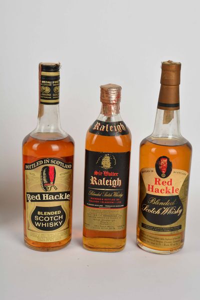 Red Hills, Regal Queen, Red Hackle, Raleigh, Scotch Whisky  - Asta Whisky & Co. - Associazione Nazionale - Case d'Asta italiane