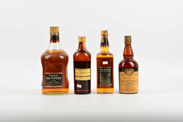 Seagram's 100 Pipers, Abbot's Choice, Slaintheva, Scotch Whisky  - Asta Whisky & Co. - Associazione Nazionale - Case d'Asta italiane