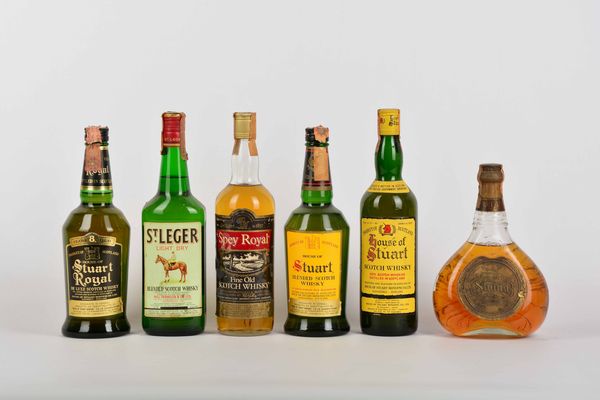 Stuart Royal, St. Leger, Spey Royal, Stuart, House of Stuart, Swing, Scotch Whisky  - Asta Whisky & Co. - Associazione Nazionale - Case d'Asta italiane