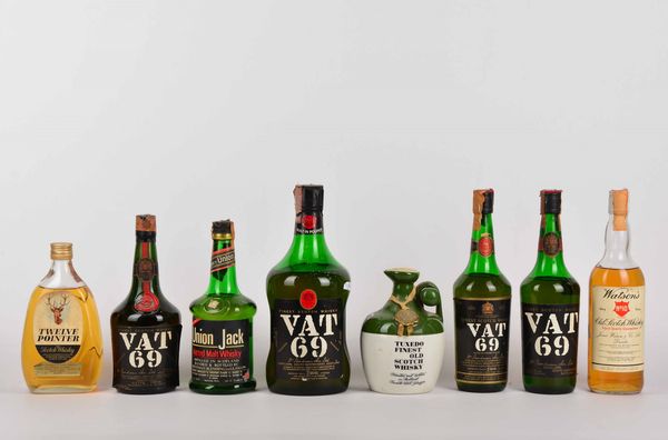 Twelve Pointer, Vat 69, Union Jack, Tuxedo, Watson, Scotch Whisky  - Asta Whisky & Co. - Associazione Nazionale - Case d'Asta italiane