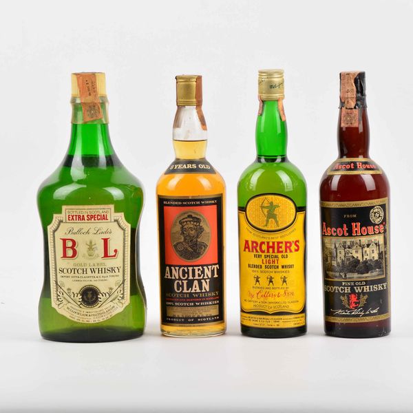 Bulloch Lade, Ancient Clan, Archer's, Ascot House's, Scotch Whisky  - Asta Whisky & Co. - Associazione Nazionale - Case d'Asta italiane