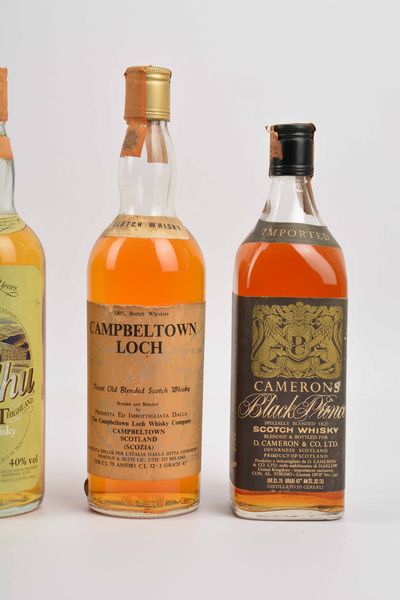 Cameo, C&J, Canadian Club, Cardhu, Campbeltown, Camerons, Scotch Whisky  - Asta Whisky & Co. - Associazione Nazionale - Case d'Asta italiane