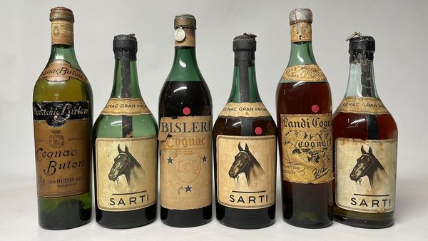 Cognac, Buton, Sarti, Bisleri, Landi  - Asta Whisky & Co. - Associazione Nazionale - Case d'Asta italiane