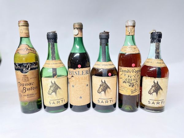 Cognac, Buton, Sarti, Bisleri, Landi  - Asta Whisky & Co. - Associazione Nazionale - Case d'Asta italiane