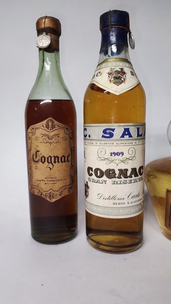 Cognac, L'Apostolle, Renier, Sala, Istituto Chimico Farmaceutico  - Asta Whisky & Co. - Associazione Nazionale - Case d'Asta italiane