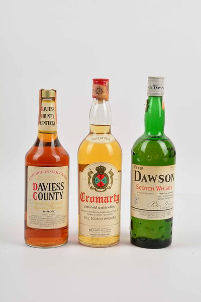 Dandie Dinmont Bourbon, Cromarty, Dawson, Daviess County, Scotch Whisky  - Asta Whisky & Co. - Associazione Nazionale - Case d'Asta italiane