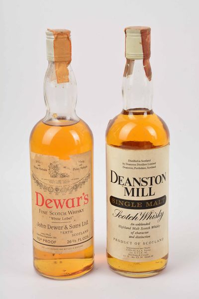 Dunfife, Dewar's, Deanston, Drury's, Drumochler, Desmond Duff, Scotch Whisky  - Asta Whisky & Co. - Associazione Nazionale - Case d'Asta italiane