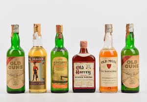 Old Guns, Old Dragoon, Old Clipper, Old Harvey, Old Mull, Scotch Whisky  - Asta Whisky & Co. - Associazione Nazionale - Case d'Asta italiane