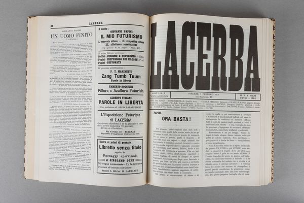 ARTISTI VARI : L'Acerba. Firenze 1913 - 1915  - Asta Libri d'Artista e Cataloghi d'Arte - Associazione Nazionale - Case d'Asta italiane