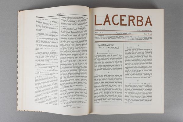 ARTISTI VARI : L'Acerba. Firenze 1913 - 1915  - Asta Libri d'Artista e Cataloghi d'Arte - Associazione Nazionale - Case d'Asta italiane