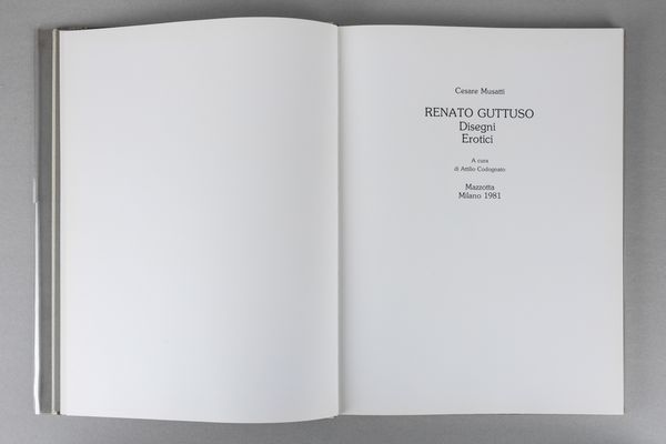 Renato Guttuso : Renato Guttuso. Disegni Erotici  - Asta Libri d'Artista e Cataloghi d'Arte - Associazione Nazionale - Case d'Asta italiane