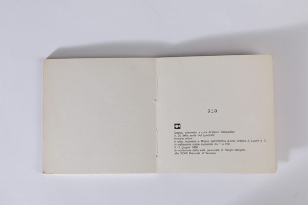 SERGIO DANGELO : Il culto della personalità  - Asta Libri d'Artista e Cataloghi d'Arte - Associazione Nazionale - Case d'Asta italiane