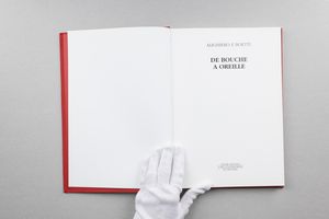 ALIGHIERO BOETTI : De bouche a oreile  - Asta Libri d'Artista e Cataloghi d'Arte - Associazione Nazionale - Case d'Asta italiane