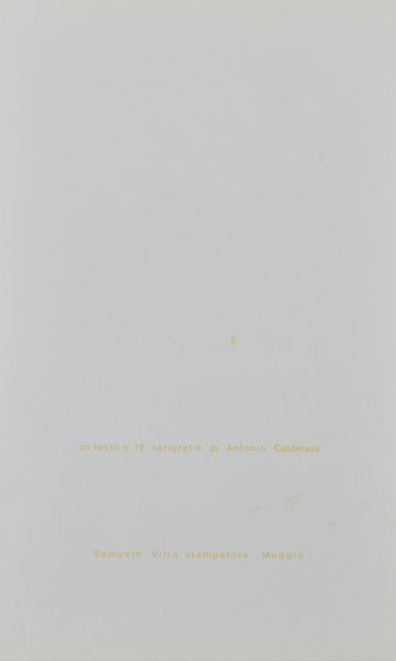 CALDERARA ANTONIO (1903 - 1978) : Cartella composta da n.16 fogli.  - Asta Asta 399 | GRAFICA MODERNA, FOTOGRAFIA E MULTIPLI D'AUTORE Online - Associazione Nazionale - Case d'Asta italiane