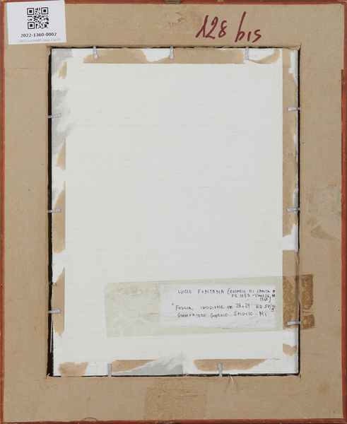 FONTANA LUCIO (1899 - 1968) : Senza titolo.  - Asta Asta 399 | GRAFICA MODERNA, FOTOGRAFIA E MULTIPLI D'AUTORE Online - Associazione Nazionale - Case d'Asta italiane
