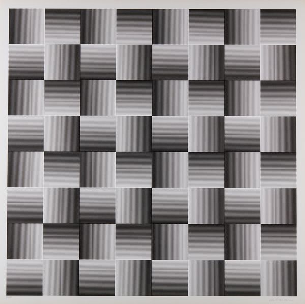 ALVIANI GETULIO (n. 1939) : Testura grafica inclinazione ottica.  - Asta Asta 399 | GRAFICA MODERNA, FOTOGRAFIA E MULTIPLI D'AUTORE Online - Associazione Nazionale - Case d'Asta italiane