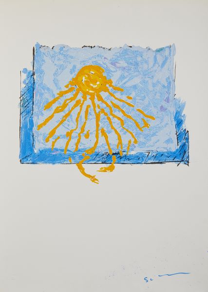 SCHIFANO MARIO (1934 - 1998) : Sole.  - Asta Asta 399 | GRAFICA MODERNA, FOTOGRAFIA E MULTIPLI D'AUTORE Online - Associazione Nazionale - Case d'Asta italiane