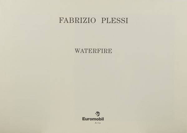 PLESSI FABRIZIO (n. 1940) : Waterfire.  - Asta Asta 399 | GRAFICA MODERNA, FOTOGRAFIA E MULTIPLI D'AUTORE Online - Associazione Nazionale - Case d'Asta italiane