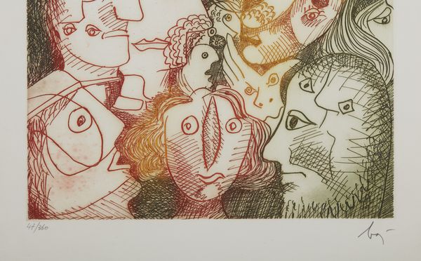 BAJ ENRICO (1924 - 2003) : Folla allautodromo.  - Asta Asta 399 | GRAFICA MODERNA, FOTOGRAFIA E MULTIPLI D'AUTORE Online - Associazione Nazionale - Case d'Asta italiane