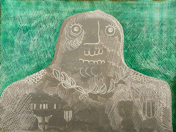 BAJ ENRICO (1924 - 2003) : Generale decorato.  - Asta Asta 399 | GRAFICA MODERNA, FOTOGRAFIA E MULTIPLI D'AUTORE Online - Associazione Nazionale - Case d'Asta italiane