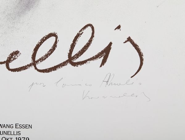 KOUNELLIS JANNIS (n. 1936) : Senza titolo.  - Asta Asta 399 | GRAFICA MODERNA, FOTOGRAFIA E MULTIPLI D'AUTORE Online - Associazione Nazionale - Case d'Asta italiane