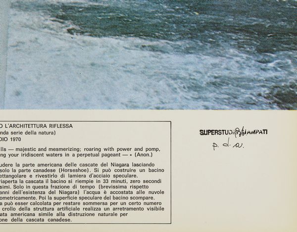 SUPERSTUDIO : Niagara.  - Asta Asta 399 | GRAFICA MODERNA, FOTOGRAFIA E MULTIPLI D'AUTORE Online - Associazione Nazionale - Case d'Asta italiane