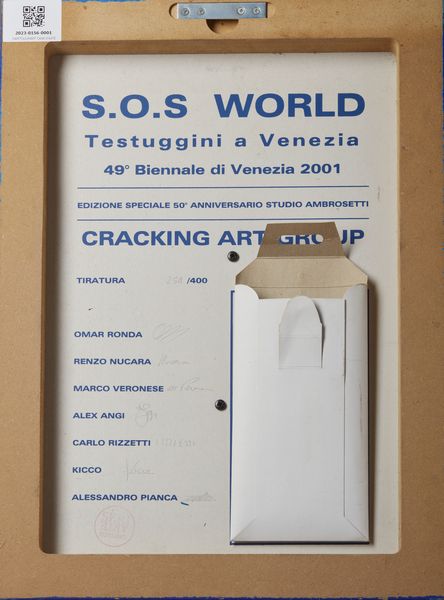 CRACKING ART GROUP (n. 1993) : S.O.S World. Testuggini A Venezia.  - Asta Asta 399 | GRAFICA MODERNA, FOTOGRAFIA E MULTIPLI D'AUTORE Online - Associazione Nazionale - Case d'Asta italiane
