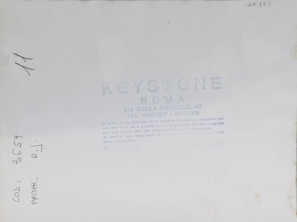 KEYSTONE : Senza titolo.  - Asta Asta 399 | GRAFICA MODERNA, FOTOGRAFIA E MULTIPLI D'AUTORE Online - Associazione Nazionale - Case d'Asta italiane