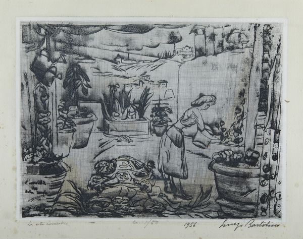 BARTOLINI LUIGI (1892 - 1963) : La vita domestica.  - Asta Asta 399 | GRAFICA MODERNA, FOTOGRAFIA E MULTIPLI D'AUTORE Online - Associazione Nazionale - Case d'Asta italiane