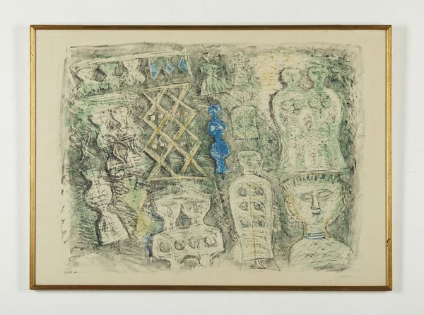 CAMPIGLI  MASSIMO (1895 - 1971) : Donne su fondo verde.  - Asta Asta 399 | GRAFICA MODERNA, FOTOGRAFIA E MULTIPLI D'AUTORE Online - Associazione Nazionale - Case d'Asta italiane