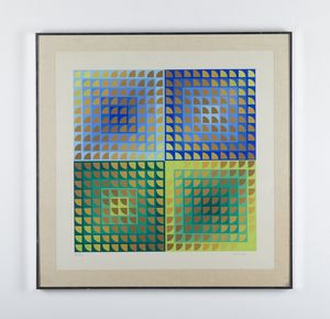 VASARELY VICTOR (1906 - 1997) : Senza titolo.  - Asta Asta 399 | GRAFICA MODERNA, FOTOGRAFIA E MULTIPLI D'AUTORE Online - Associazione Nazionale - Case d'Asta italiane