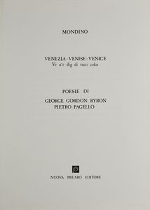 MONDINO ALDO (1938 - 2005) : Cartella composta da n.5 fogli. Venezia - Venise - Venice Ve n'e dig di tutti color  - Asta Asta 399 | GRAFICA MODERNA, FOTOGRAFIA E MULTIPLI D'AUTORE Online - Associazione Nazionale - Case d'Asta italiane