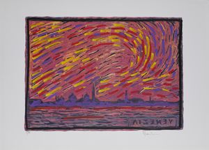 MONDINO ALDO (1938 - 2005) : Cartella composta da n.5 fogli. Venezia - Venise - Venice Ve n'e dig di tutti color  - Asta Asta 399 | GRAFICA MODERNA, FOTOGRAFIA E MULTIPLI D'AUTORE Online - Associazione Nazionale - Case d'Asta italiane