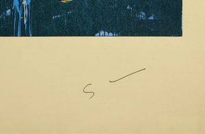 SCHIFANO MARIO (1934 - 1998) : Senza titolo.  - Asta Asta 399 | GRAFICA MODERNA, FOTOGRAFIA E MULTIPLI D'AUTORE Online - Associazione Nazionale - Case d'Asta italiane