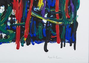 SCHIFANO MARIO (1934 - 1998) : Orto botanico.  - Asta Asta 399 | GRAFICA MODERNA, FOTOGRAFIA E MULTIPLI D'AUTORE Online - Associazione Nazionale - Case d'Asta italiane