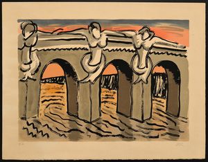 MAN RAY  (1890 - 1976) - Le Pont Neuf.