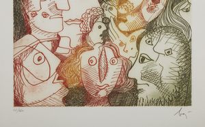 BAJ ENRICO (1924 - 2003) : Folla allautodromo.  - Asta Asta 399 | GRAFICA MODERNA, FOTOGRAFIA E MULTIPLI D'AUTORE Online - Associazione Nazionale - Case d'Asta italiane