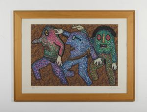 BAJ ENRICO (1924 - 2003) : Balletto americano.  - Asta Asta 399 | GRAFICA MODERNA, FOTOGRAFIA E MULTIPLI D'AUTORE Online - Associazione Nazionale - Case d'Asta italiane